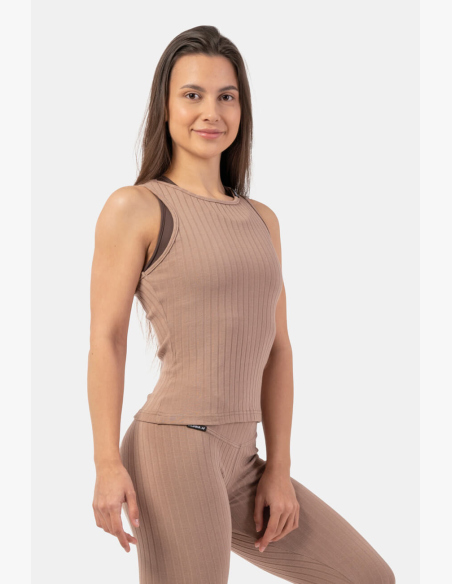 NEBBIA • Prúžkovaný úpletový top z organickej bavlny • NEBBIAshop.sk