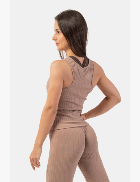 NEBBIA • Prúžkovaný úpletový top z organickej bavlny • NEBBIAshop.sk