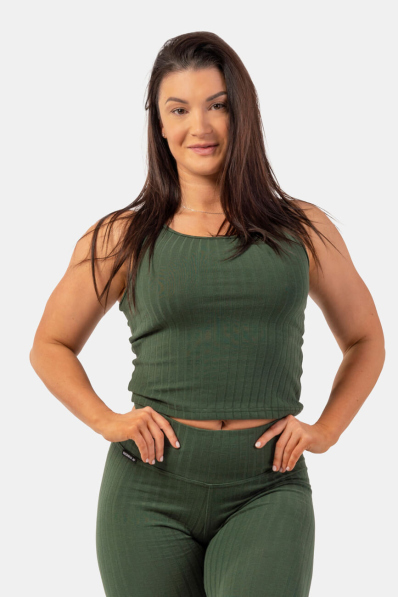 NEBBIA • Ribbed knitted tank top made of organic cotton • NEBBIAshop.cz