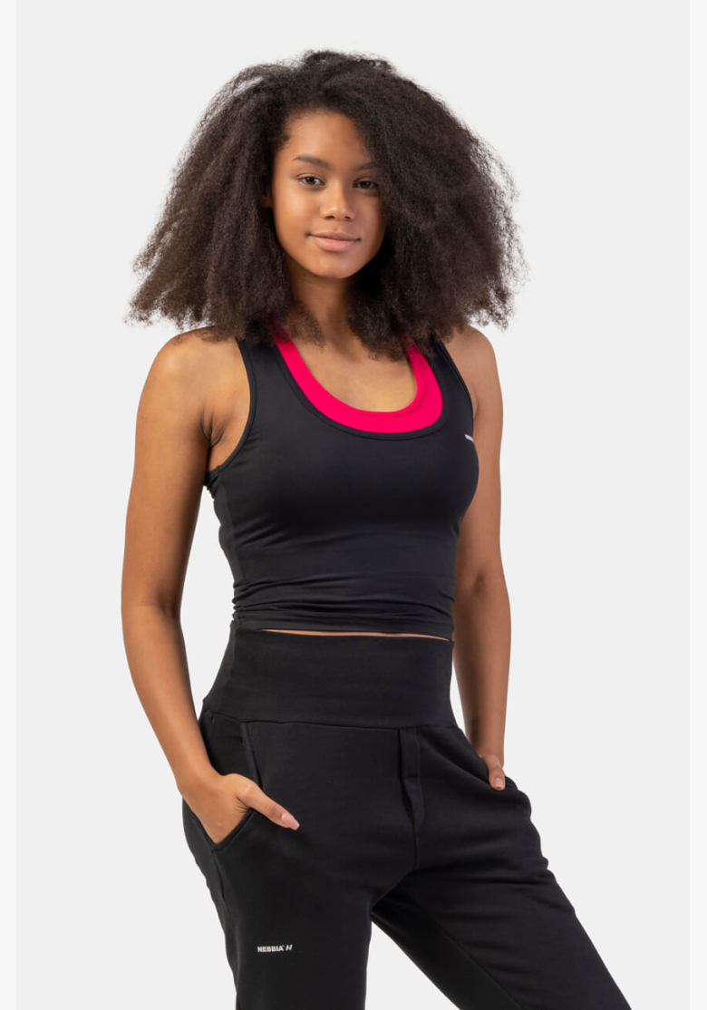 NEBBIA • Canotta crop slim-fit sportiva • NEBBIAshop.it NEBBIA • Canotta crop slim-fit sportiva • NEBBIAshop.it