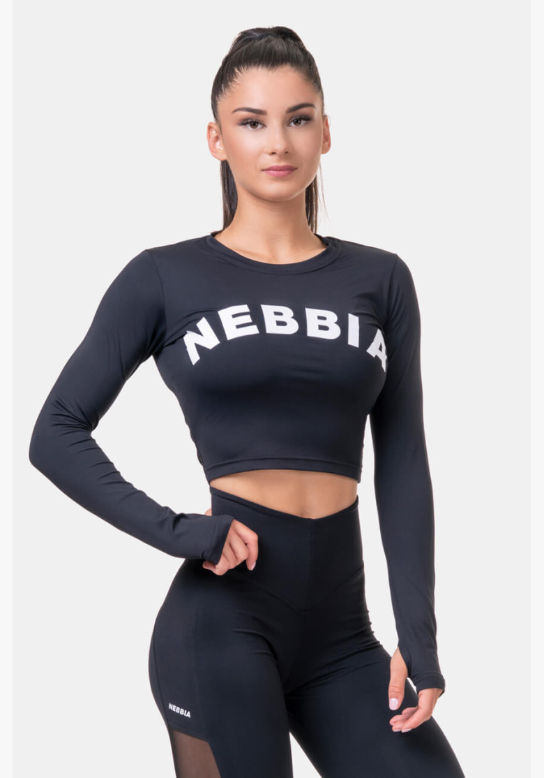 NEBBIA • Sporty HERO crop top a maniche lunghe • NEBBIAshop.cz NEBBIA • Sporty HERO crop top a maniche lunghe • NEBBIAshop.cz
