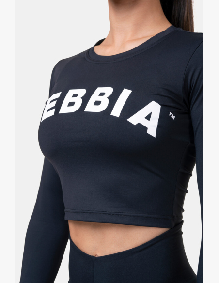 NEBBIA • Sporty HERO crop top a maniche lunghe • NEBBIAshop.cz