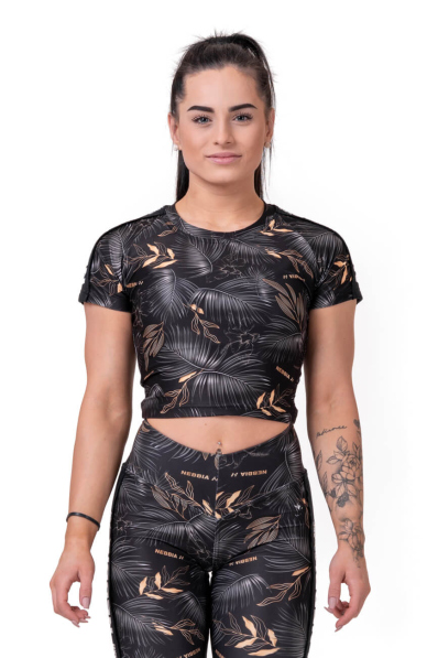 NEBBIA • Crop Top Active Čierna • NEBBIAshop.sk