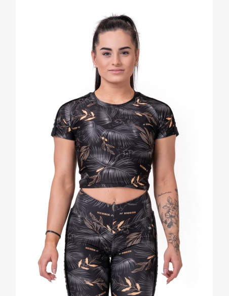 NEBBIA • Crop Top Active Čierna • NEBBIAshop.sk
