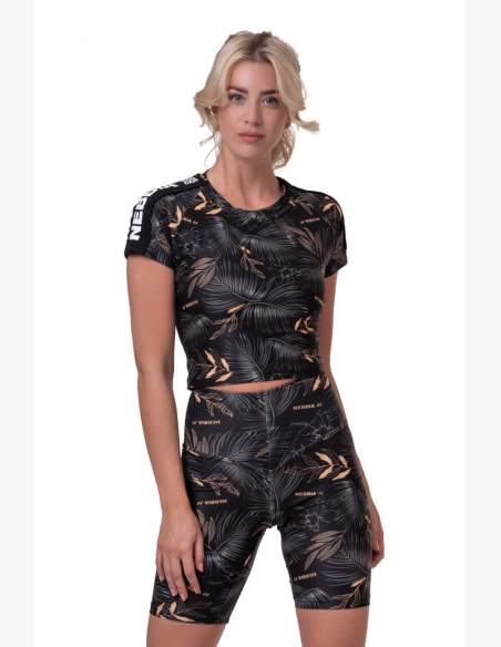 NEBBIA • Crop Top Active Nero • NEBBIAshop.it
