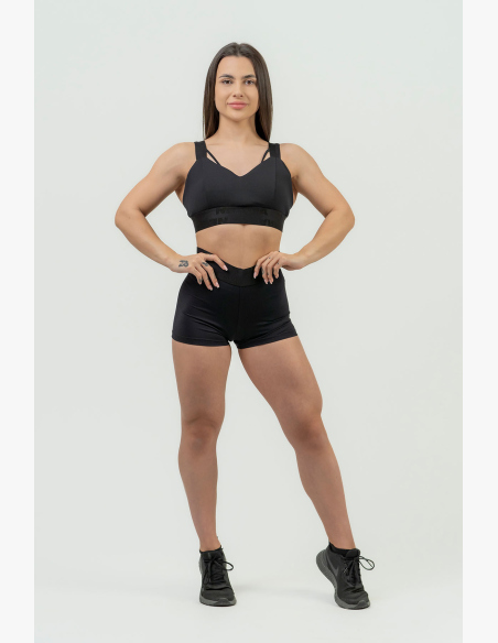 NEBBIA • Pantaloni corti compressivi da donna con vita alta INTENSE • NEBBIAshop.it