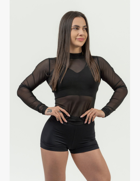 NEBBIA • Pantaloni corti compressivi da donna con vita alta INTENSE • NEBBIAshop.it