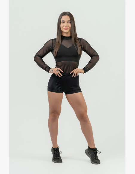 NEBBIA • Pantaloni corti compressivi da donna con vita alta INTENSE • NEBBIAshop.it