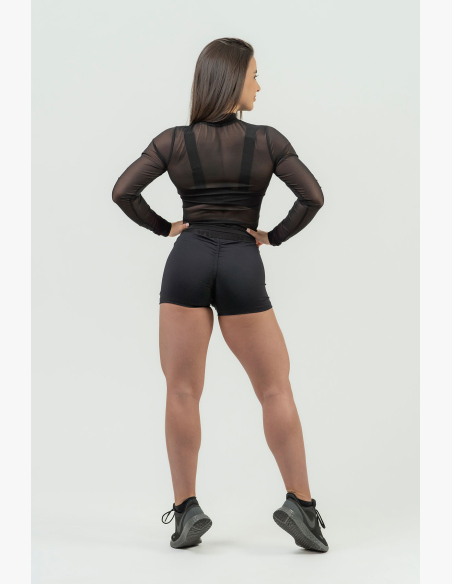 NEBBIA • Pantaloni corti compressivi da donna con vita alta INTENSE • NEBBIAshop.it