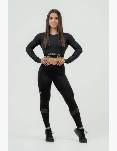 NEBBIA • Dámsky crop top s dlhým rukávom NEBBIA INTENSE Perform • NEBBIAshop.sk