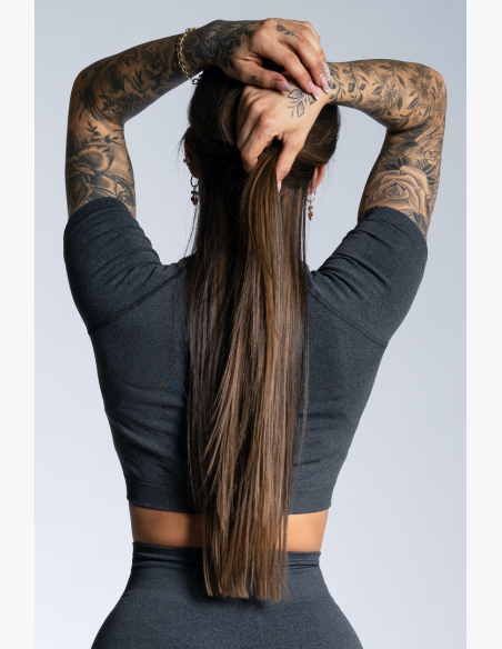 Crop top Gym Glamour s krátkym rukávom • Nebshop.sk