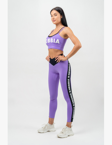 NEBBIA • Legíny s vysokým pásom ICONIC lila • Nebshop.sk