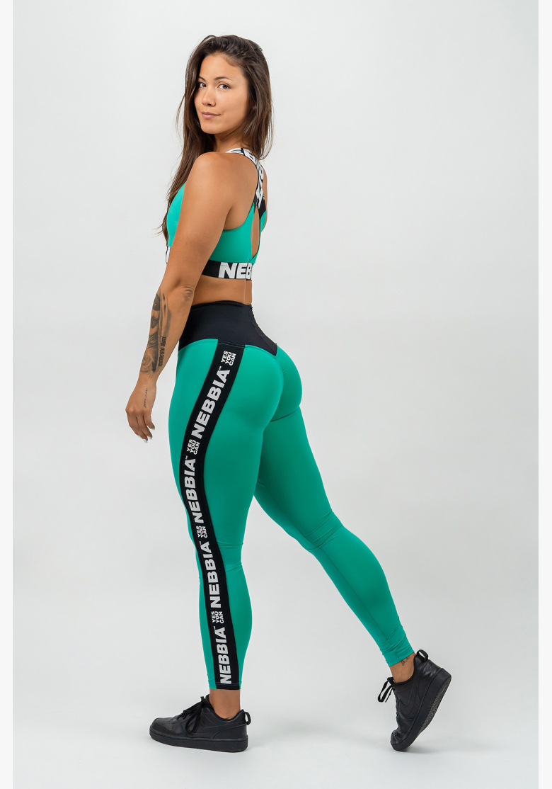 NEBBIA • Leggings high waist ICONIC verde • Nebshop.cz NEBBIA • Leggings high waist ICONIC verde • Nebshop.cz