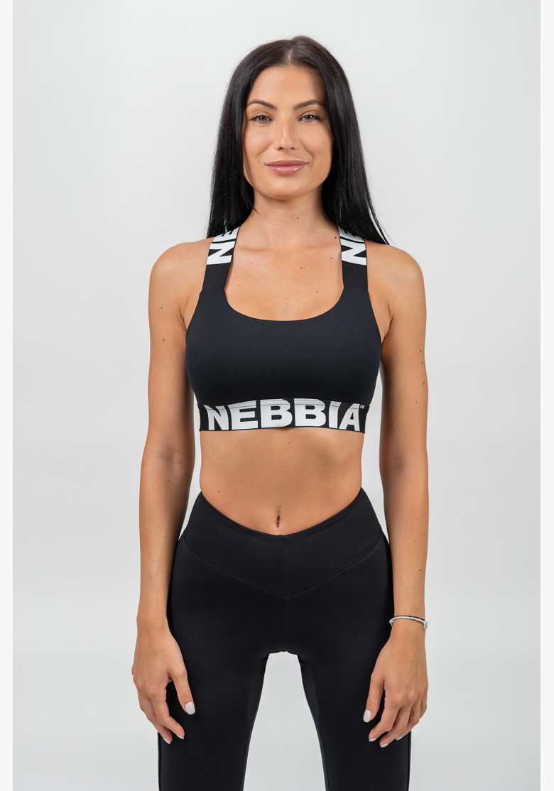 NEBBIA • Sports bra with medium support ICONIC black • Nebshop.cz NEBBIA • Sports bra with medium support ICONIC black • Nebshop.cz