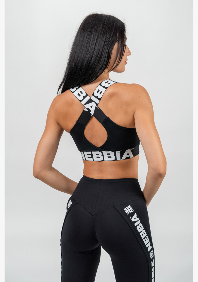 NEBBIA • Sports bra with medium support ICONIC black • Nebshop.cz NEBBIA • Sports bra with medium support ICONIC black • Nebshop.cz