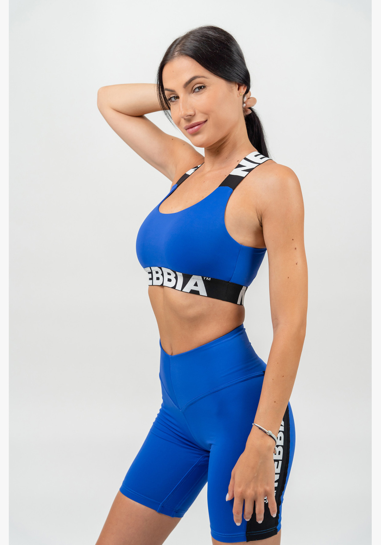 NEBBIA • Reggiseno sportivo con supporto medio ICONIC blu • Nebshop.it NEBBIA • Reggiseno sportivo con supporto medio ICONIC blu • Nebshop.it