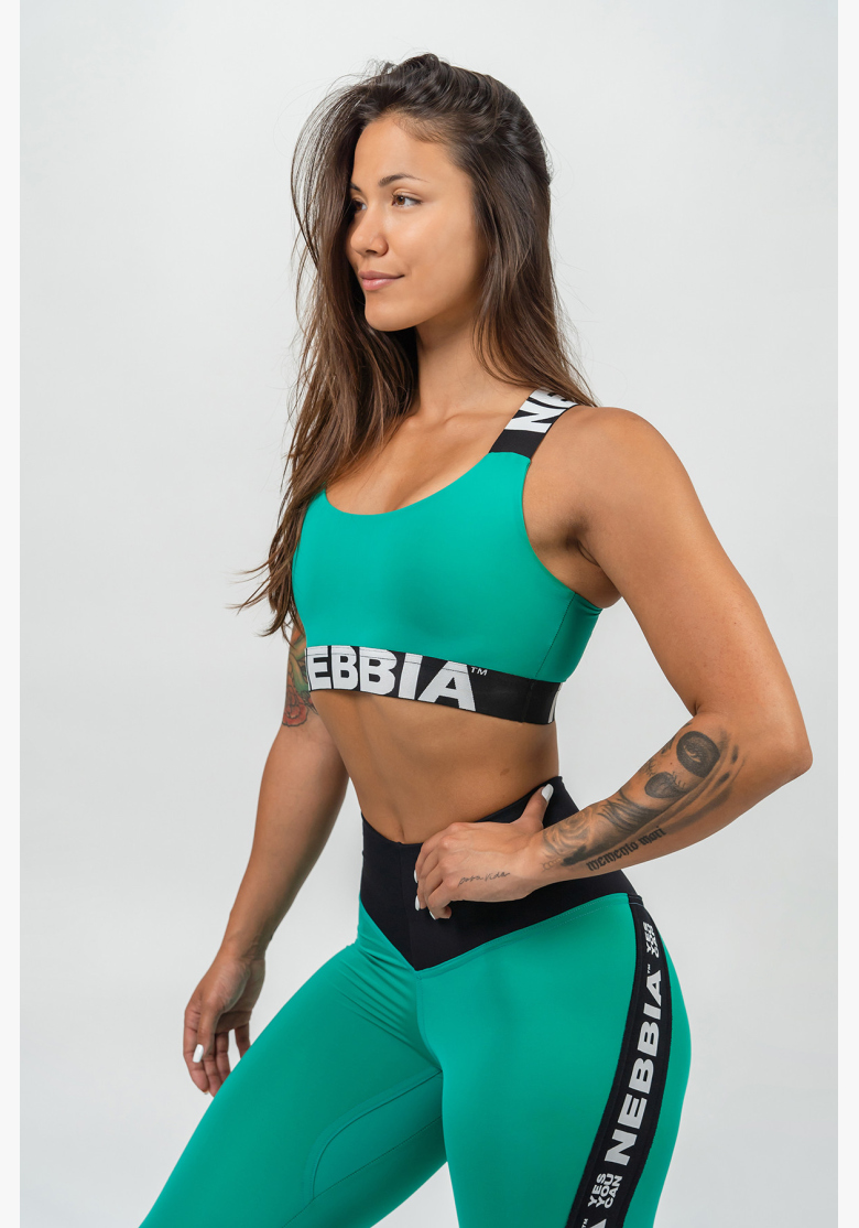 NEBBIA • Medium Support Sports Bra ICONIC Green • Nebshop.cz NEBBIA • Medium Support Sports Bra ICONIC Green • Nebshop.cz