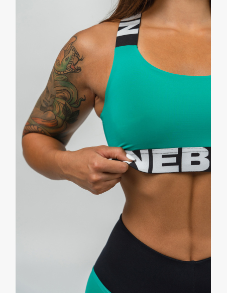 NEBBIA • Športová podprsenka s strednou oporou ICONIC zelená • Nebshop.sk