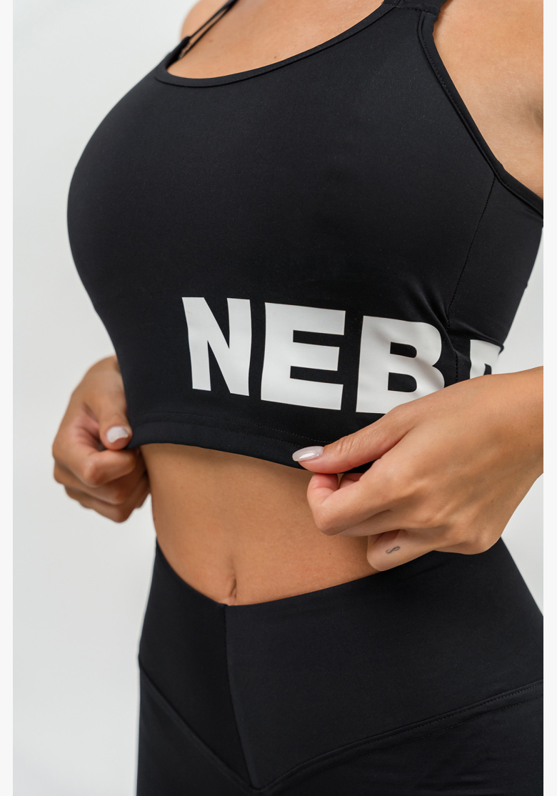 NEBBIA • Reinforced sports bra with high support GYM TIME black • Nebshop.cz NEBBIA • Reinforced sports bra with high support GYM TIME black • Nebshop.cz