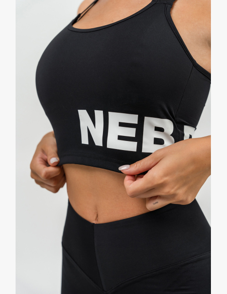 NEBBIA • Vyztužená športová podprsenka s vysokou oporou GYM TIME čierna • Nebshop.sk