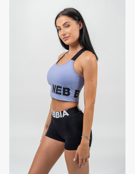 NEBBIA • Vyztužená športová podprsenka s vysokou oporou GYM TIME fialová • Nebshop.sk