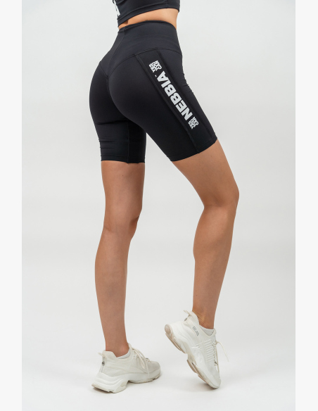 NEBBIA • Cyklistické šortky s vysokým pásom ICONIC čierna • Nebshop.sk