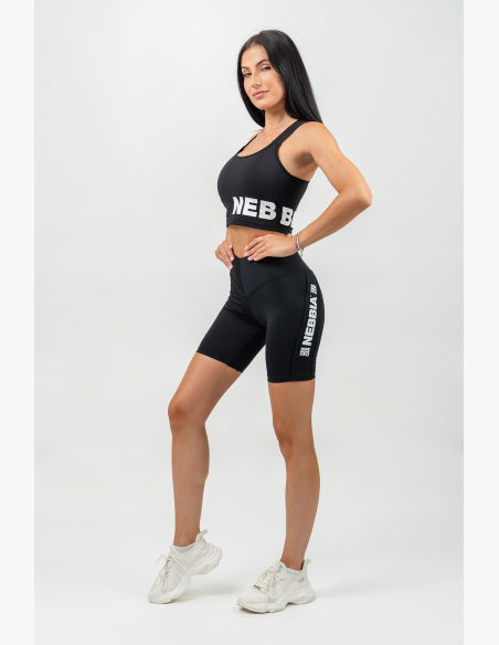 NEBBIA • Cyklistické šortky s vysokým pásom ICONIC čierna • Nebshop.sk