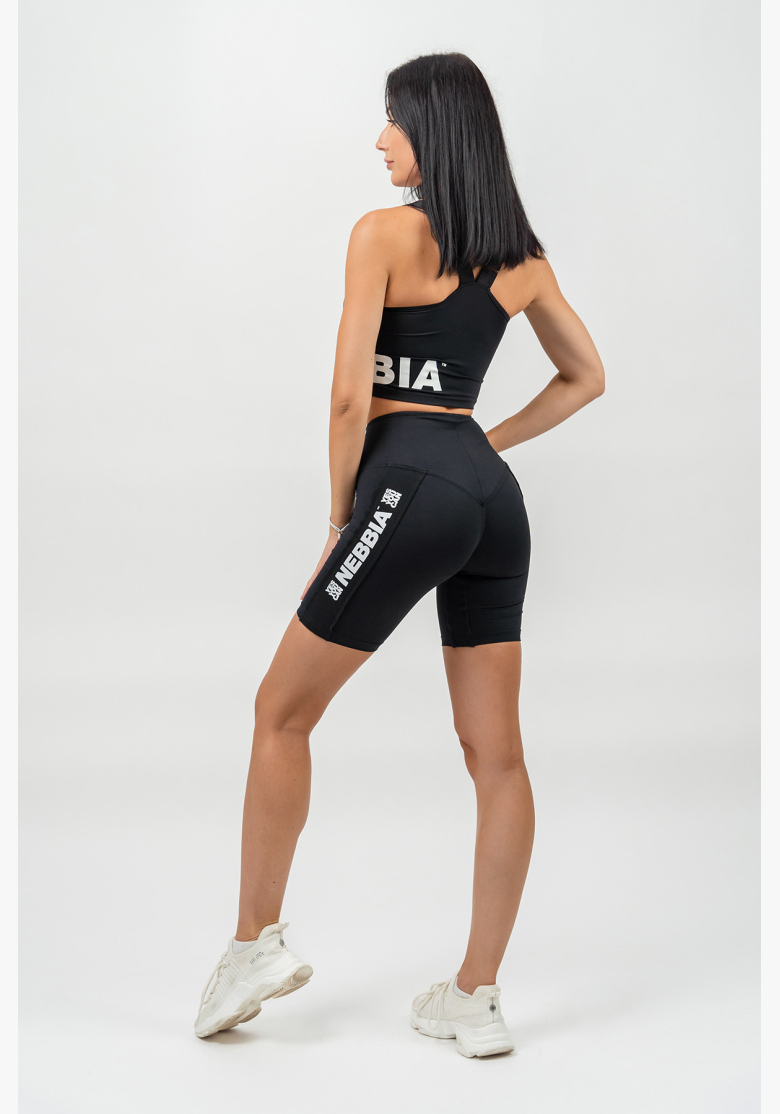 NEBBIA • Cyklistické šortky s vysokým pásom ICONIC čierna • Nebshop.sk NEBBIA • Cyklistické šortky s vysokým pásom ICONIC čierna • Nebshop.sk