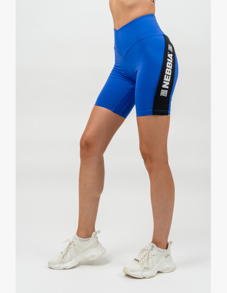 NEBBIA • Cyklistické šortky s vysokým pásom ICONIC modrá • Nebshop.sk