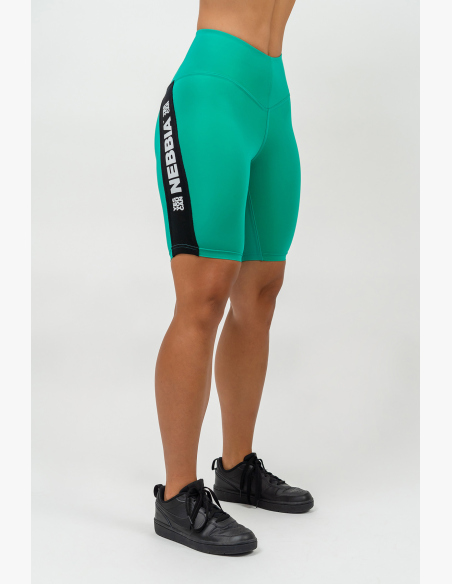 NEBBIA • Pantaloni ciclismo a vita alta ICONIC verde • Nebshop.cz