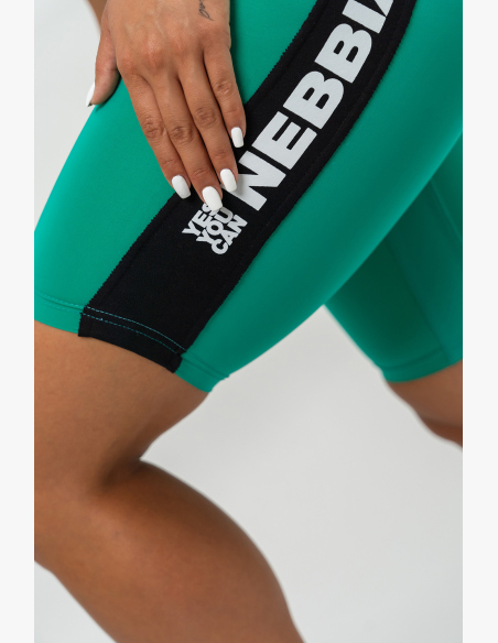 NEBBIA • Pantaloni ciclismo a vita alta ICONIC verde • Nebshop.cz