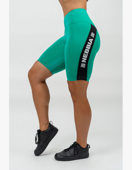 NEBBIA • Pantaloni ciclismo a vita alta ICONIC verde • Nebshop.cz