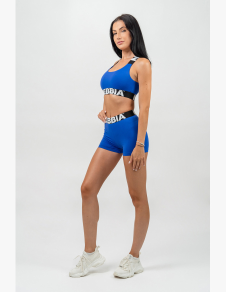 NEBBIA • Pantaloni fitness a vita alta GLUTE PUMP blu • Nebshop.cz