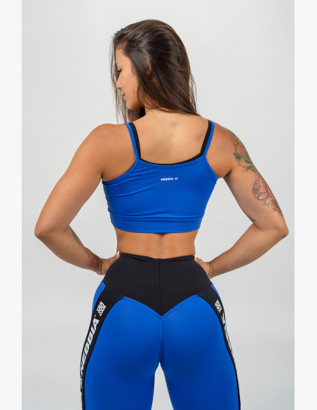 NEBBIA • Dvojvrstvová športová podprsenka FLEX modrá • Nebshop.sk