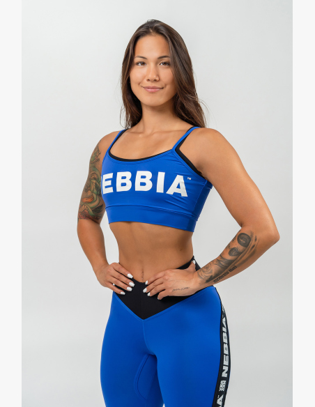 NEBBIA • Dvojvrstvová športová podprsenka FLEX modrá • Nebshop.sk