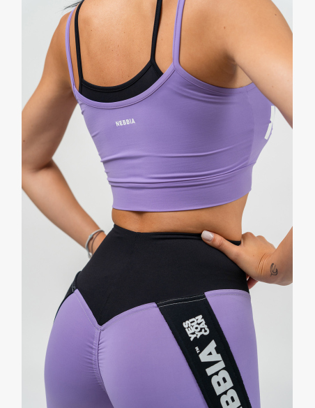 NEBBIA • Double-layer sports bra FLEX lilac • Nebshop.com