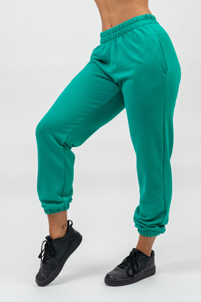 NEBBIA • Pantaloni sportivi larghi GYM TIME verde • Nebshop.it