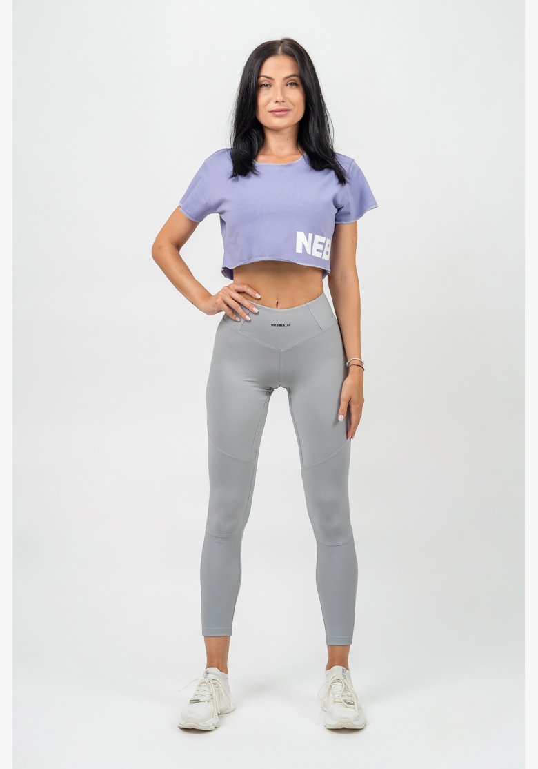 NEBBIA • Crop top t-shirt POWERHOUSE purple • Nebshop.cz NEBBIA • Crop top t-shirt POWERHOUSE purple • Nebshop.cz