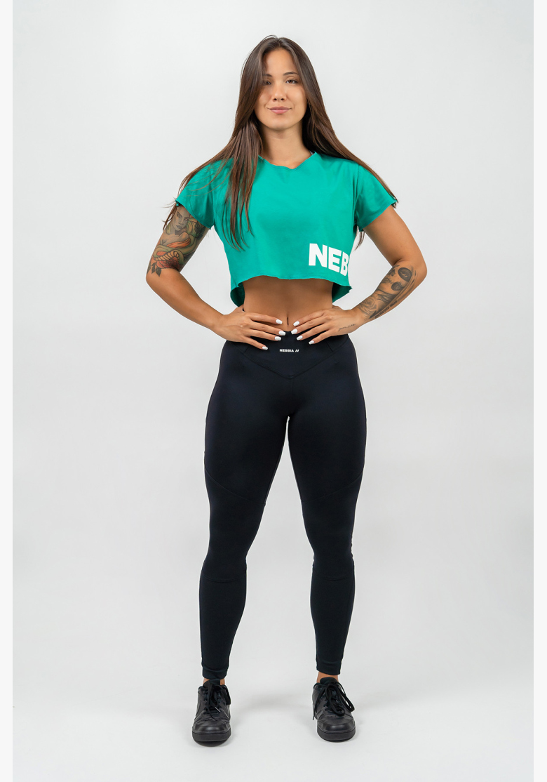 NEBBIA • Crop top tričko POWERHOUSE zelená • Nebshop.sk NEBBIA • Crop top tričko POWERHOUSE zelená • Nebshop.sk