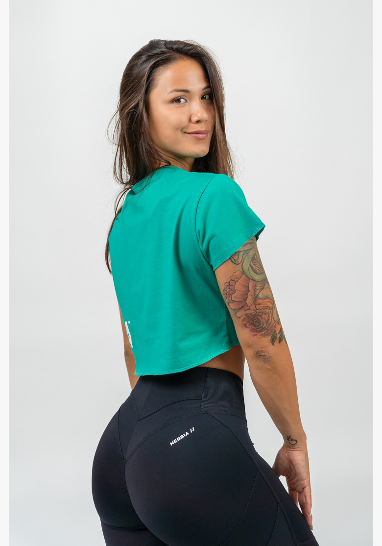 NEBBIA • Crop top tričko POWERHOUSE zelená • Nebshop.sk NEBBIA • Crop top tričko POWERHOUSE zelená • Nebshop.sk