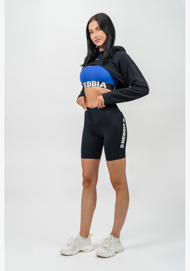 NEBBIA • Crop mikina s dlhým rukávom a kapucňou GYM TIME čierna • Nebshop.sk NEBBIA • Crop mikina s dlhým rukávom a kapucňou GYM TIME čierna • Nebshop.sk