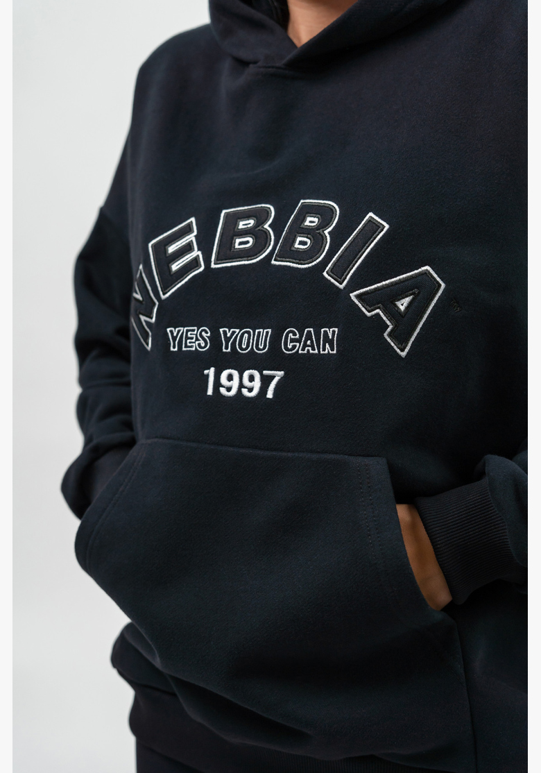 NEBBIA • Felpa oversize con cappuccio GYM RAT nera • Nebshop.it NEBBIA • Felpa oversize con cappuccio GYM RAT nera • Nebshop.it