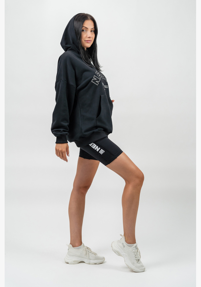NEBBIA • Felpa oversize con cappuccio GYM RAT nera • Nebshop.it NEBBIA • Felpa oversize con cappuccio GYM RAT nera • Nebshop.it