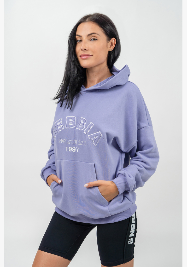 NEBBIA • Felpa oversize con cappuccio GYM RAT viola • Nebshop.cz NEBBIA • Felpa oversize con cappuccio GYM RAT viola • Nebshop.cz