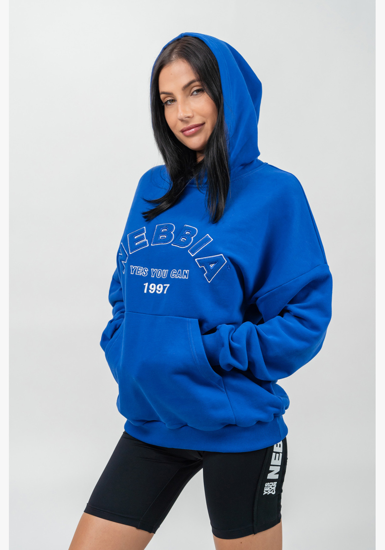 NEBBIA • Felpa oversize con cappuccio GYM RAT blu • Nebshop.cz NEBBIA • Felpa oversize con cappuccio GYM RAT blu • Nebshop.cz