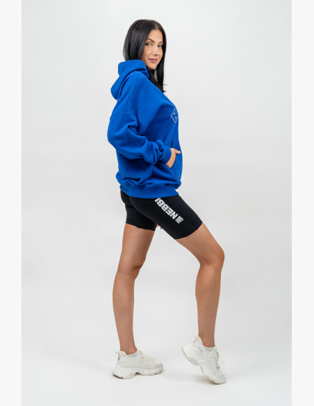 NEBBIA • Oversize mikina s kapucí GYM RAT modrá • Nebshop.sk