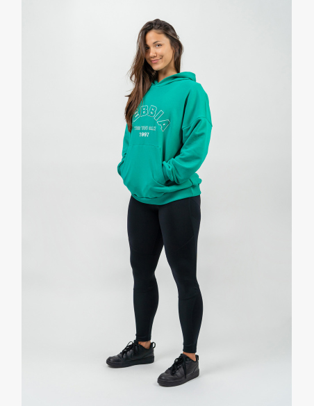 NEBBIA • Oversize hoodie GYM RAT green • Nebshop.cz