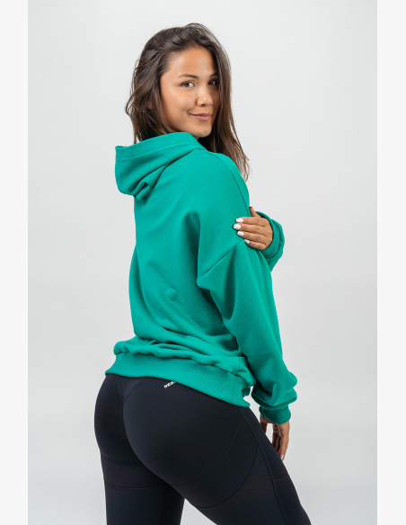 NEBBIA • Oversize hoodie GYM RAT green • Nebshop.cz