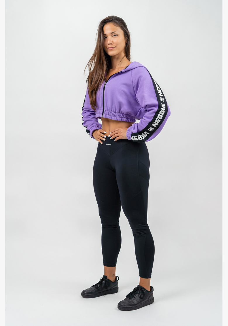 NEBBIA • Crop mikina s kapucí ICONIC lila • Nebshop.sk NEBBIA • Crop mikina s kapucí ICONIC lila • Nebshop.sk