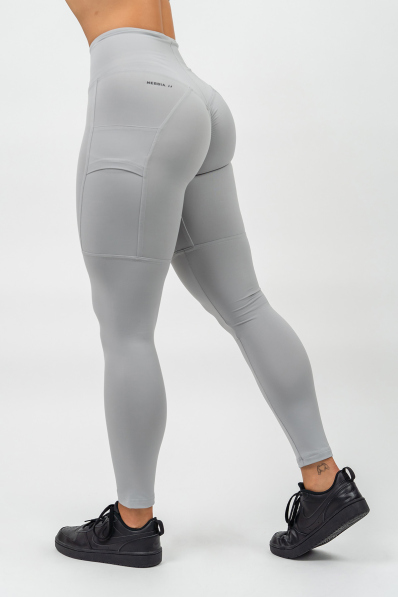 NEBBIA • Legíny s vysokým pásom LEG DAY GOALS šedá • Nebshop.sk
